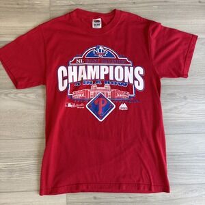 PHILADELPHIA PHILLIES SHIRT Fruit Of The‎ Loom 2010 4 IN A ROW NL EAST CHAMPS SM